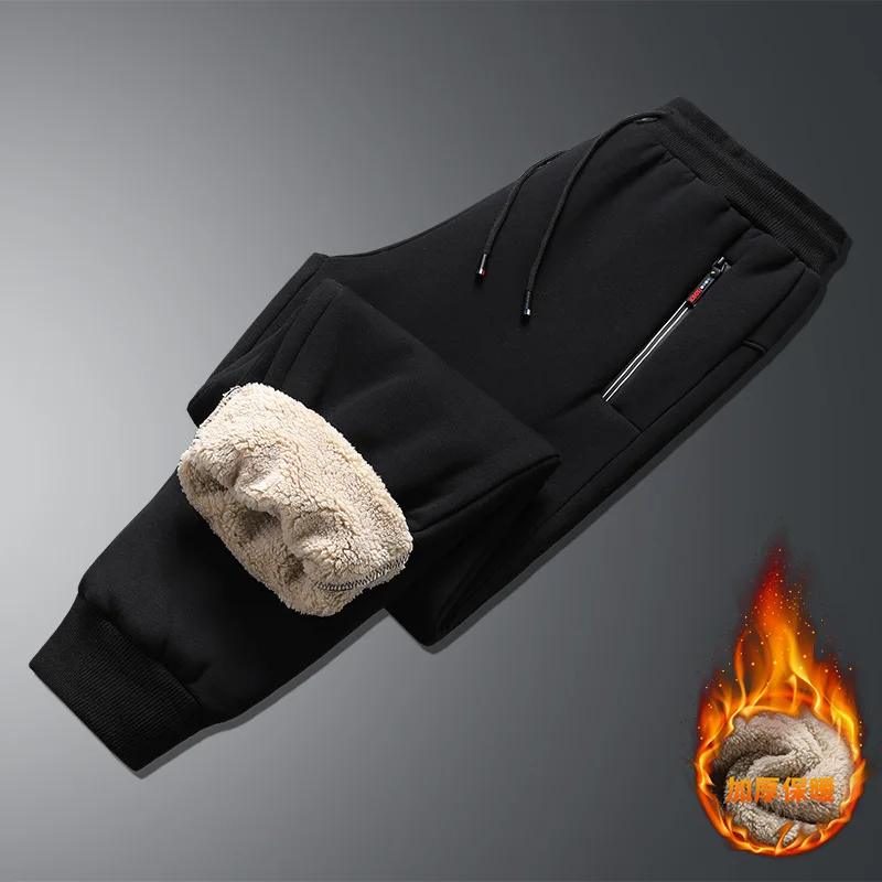 Plus Velvet Thick Sports Pants Casual Guard Pants Men's Warm Pants Lamb Wool  Warm Hunting Pant Warm Massage Against Cold