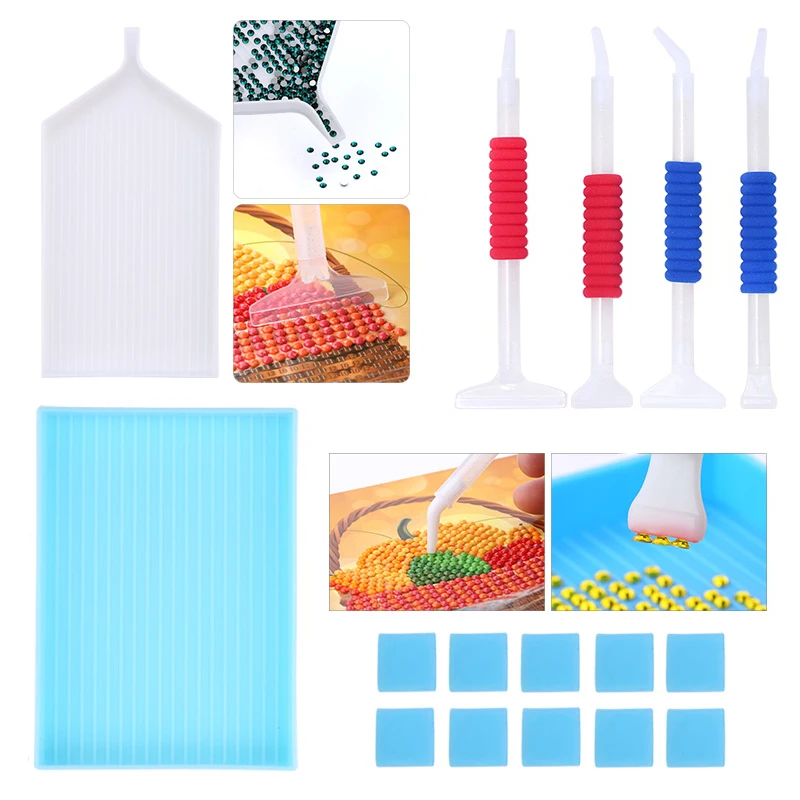 DIY 5D Diamond Painting Tools & Accessories pen Kits Clay Tray Diamond Embroidery Tray Box sets