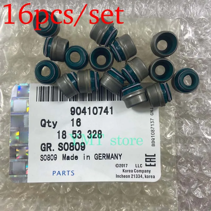 16PCS/Set Original Valve Stem Seals For Buick Excelle 1.8L Cadillac Chevrolet Aveo Daewoo Leganza Opel Vectra 90410741