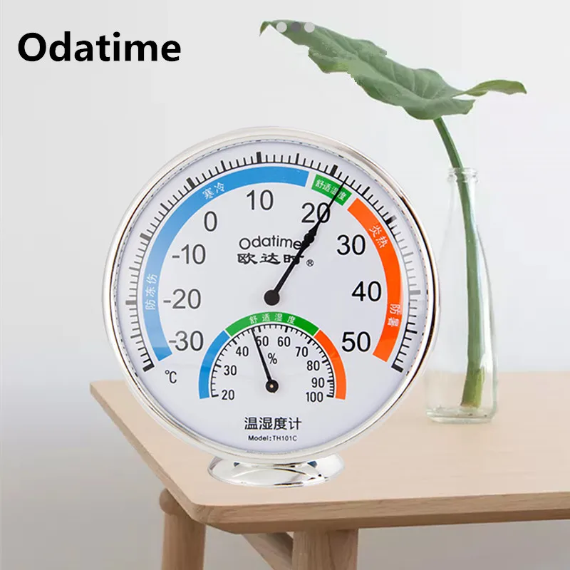 

Odatime Room Thermometer Standing White Household Hygrometer Indoor Outdoor Environmental Temperature Humidity Measuring Tool