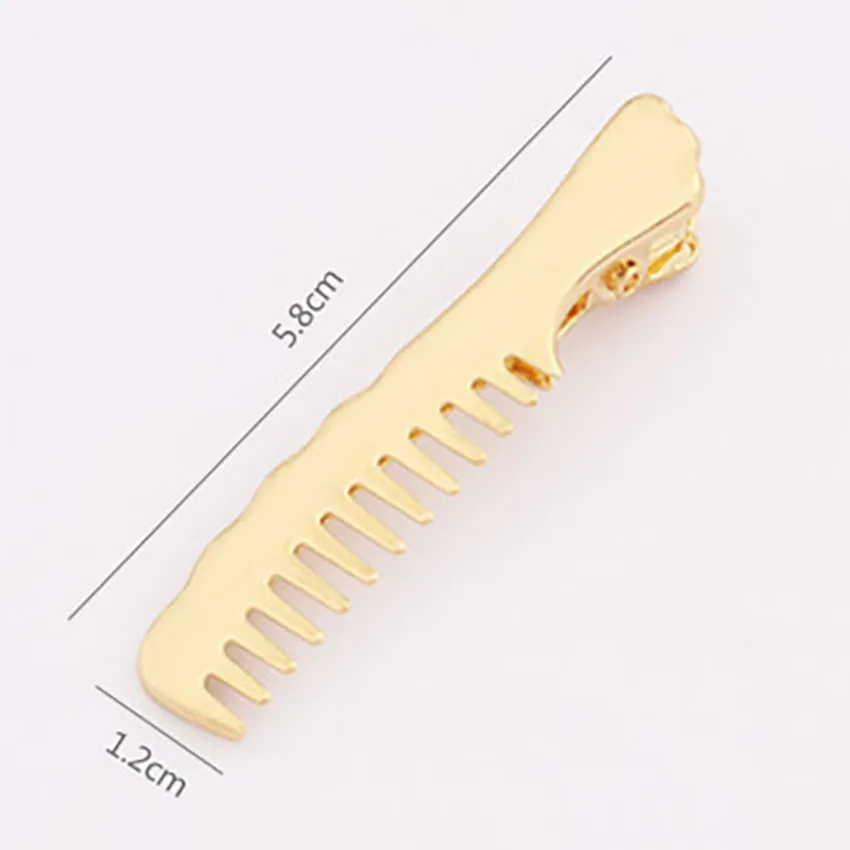 1PC โลหะ Headdress Hairpin ลื่นหวี Barrettes ผม Claws อุปกรณ์เสริมสำหรับผมหญิงสาวผมจัดแต่งทรงผมด้านข้างคลิป Hairgrip