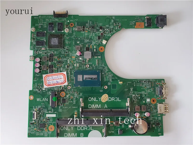 

yourui For Dell Inspiron 3458 3558 Laptop motherboard CN-06KTJF 06KTJF 6KTJF PWB; 1XVKN REV A00 with i3-5005u CPU Test ok