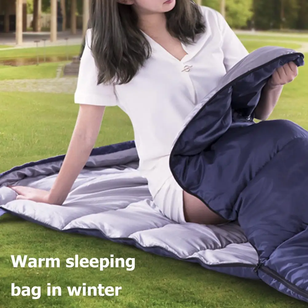 2 Persons Winter Sleeping Bag Camping Double-layer Thermal Keep Warm Lazy Bag Weatherproof Sleeping Bag Camping Equipment Sack