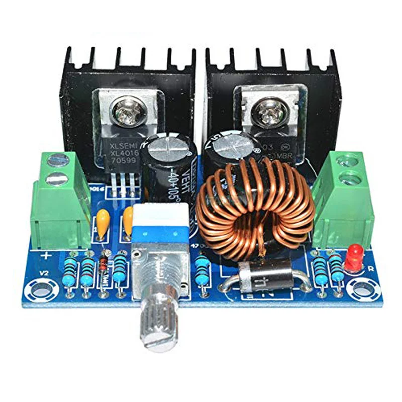 Fuente de alimentación de convertidor Buck de reducción cc a CC, XL4016 PWM, ajustable, 4-40V a 1,25-36V, Módulo de placa de reducción, 1 ud.