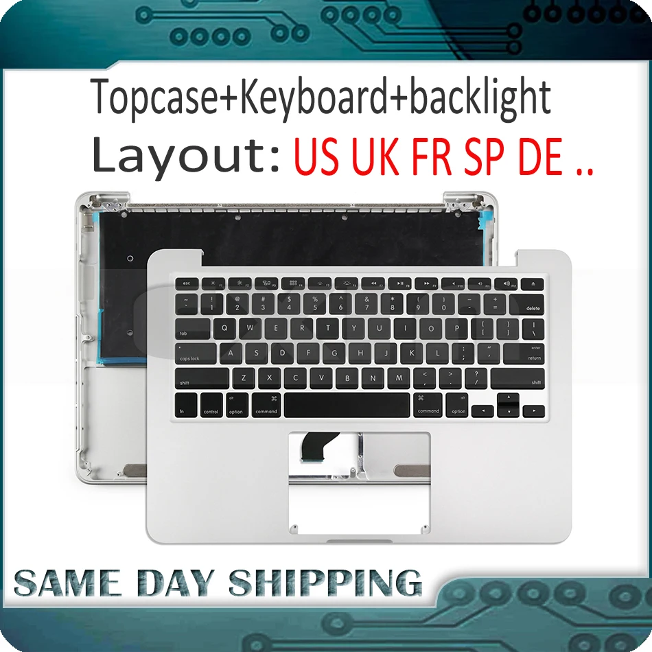 2015 A1502 Topcase with Keyboard US UK English EU EURO French German Spanish for Macbook Pro Retina 13