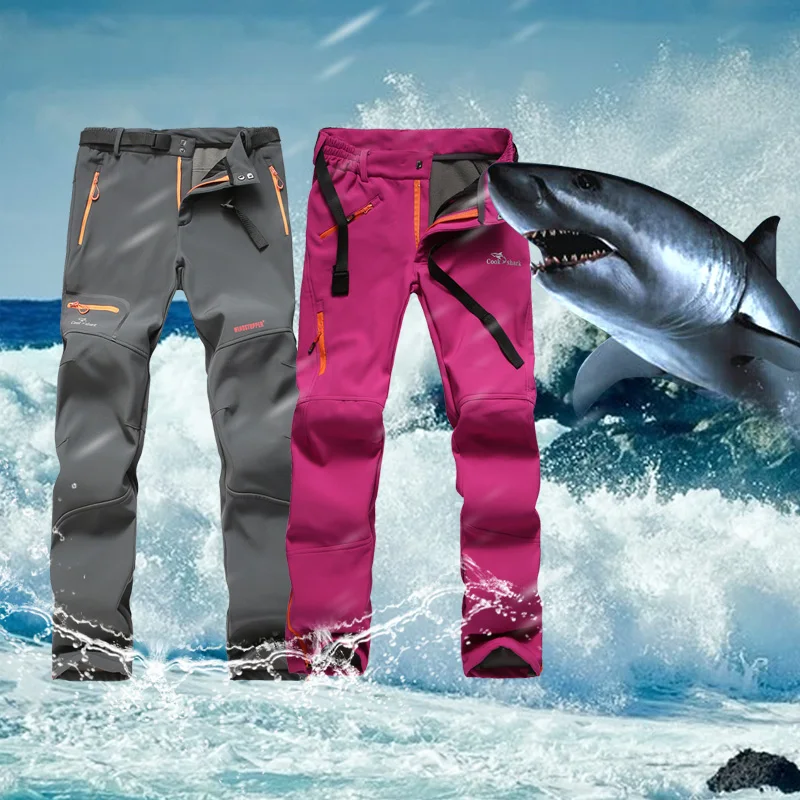 Cook squalo 2020 new outdoor tempesta pantaloni pantaloni casuali degli uomini di autunno e di inverno Della Peluche degli uomini allentati