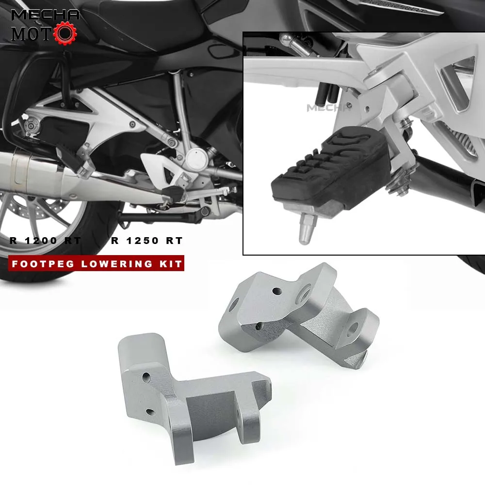 Footpeg Lowering Kit For BMW R1200RT R1250RT R1200 R1250 RT Rider Foot Pegs Motorcycle Front 2014 2018 2019 2020 2021