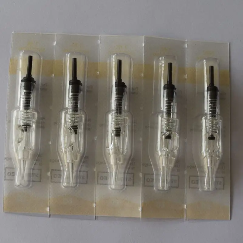 Disposable Eyebrow Tattoo Needles 1R 0.18 0.2 0.25 0.3 0.4mm Sterilized Microblading Permanent Makeup Cartridge Needles Tattoo