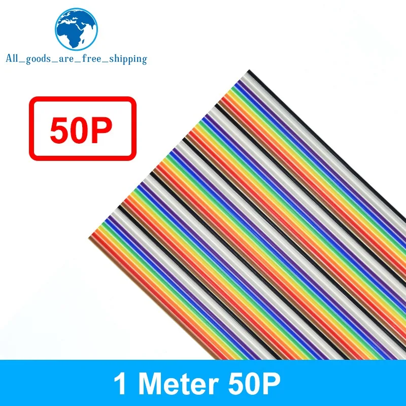 1/3 Meter 10P/12P/14P/16P/20P/26P/34P/40P/50P 1,27 mm Rastermaß Farbiges Flachbandkabel für DuPont-Draht für FC für Dupont-Stecker – Detail 10