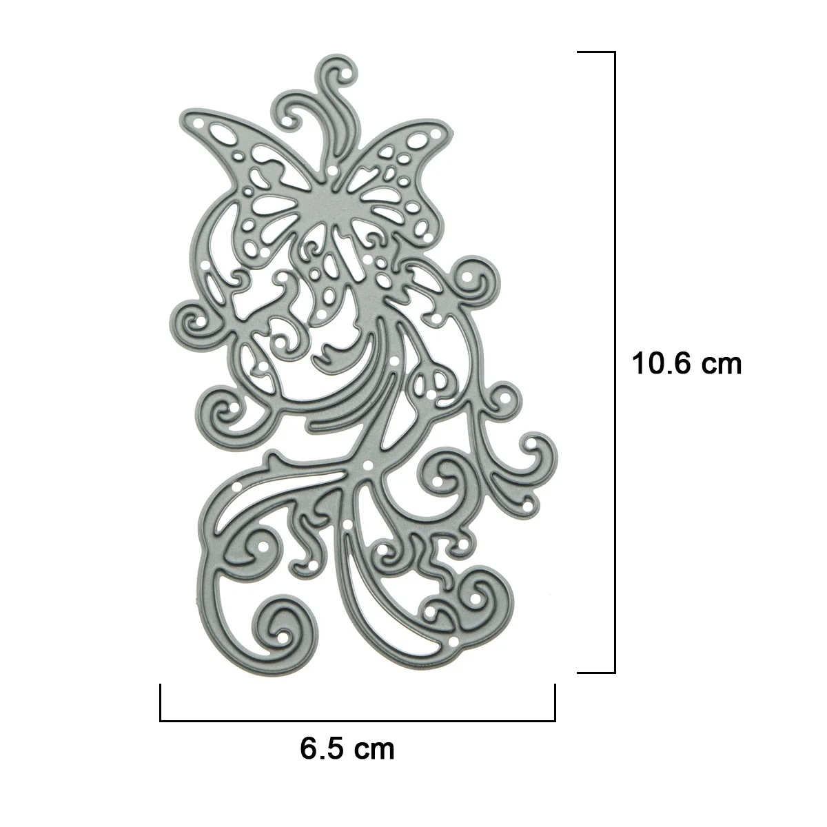 Butterfly Shape Metal Cutting Dies Scrapbooking Floral Scroll Curling Grass Pattern Style Card Embossing Craft Paper Cutter Mold