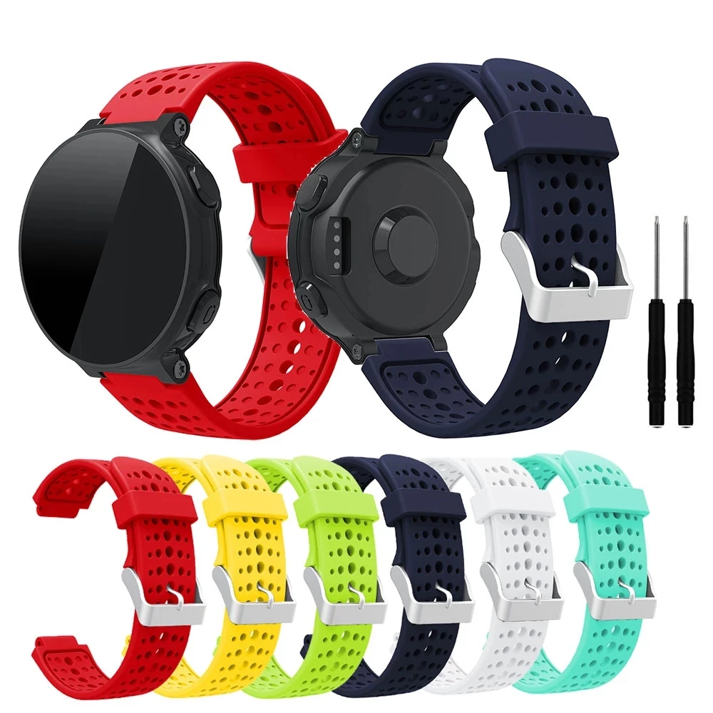 สมาร์ทนาฬิกาสายรัดสำหรับ Garmin Forerunner 235นาฬิกาสร้อยข้อมือซิลิโคนสำหรับ Forerunner 220/230/620/630/735XT GPS อุปกรณ์เสริม