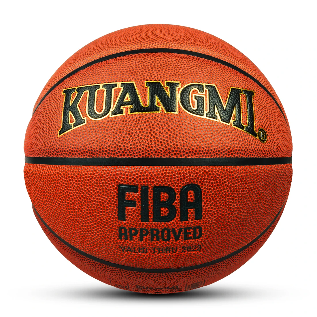 Kuangmi Size 7 Professional Basketball FIBA Approved Ball High Quality PU Material Training Match Team Competition Sport Goods