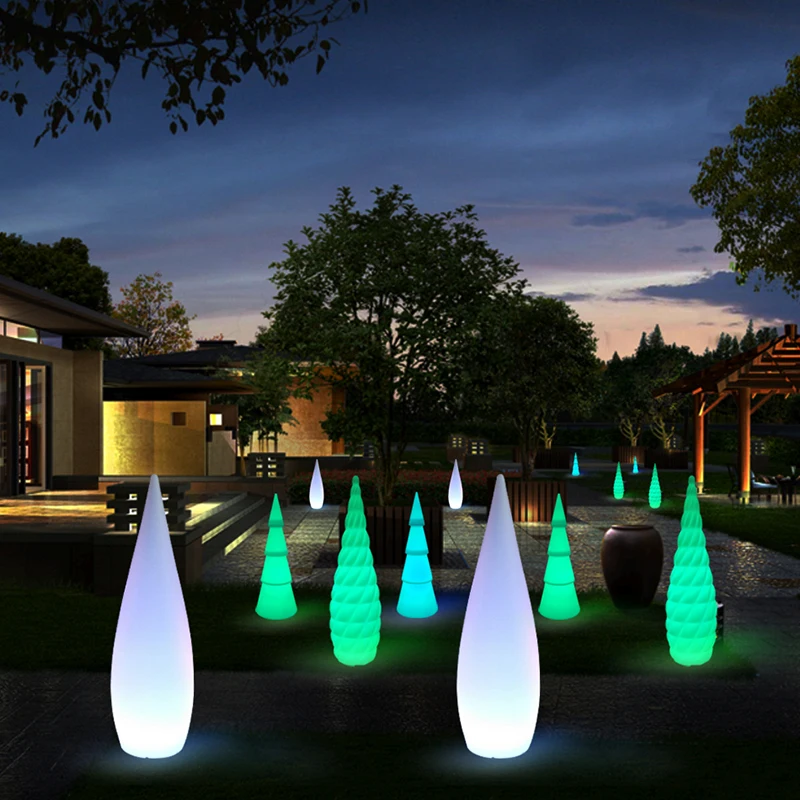 

Outdoor waterproof landscape light LED luminous water drop light colorful night light lawn bamboo shoot light garden decoration