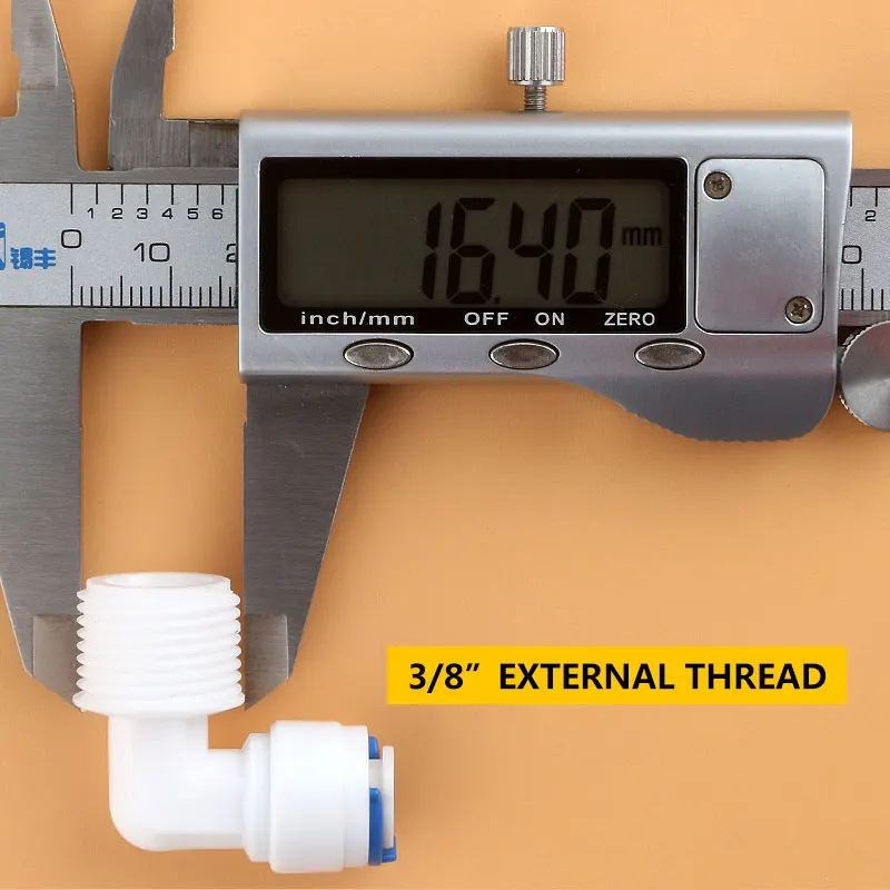 3/8 "الخارجية الموضوع إلى 1/4" أنبوب الأنابيب اتصال 4046 الكوع قطر 16 مللي متر الحجاب الحاجز مضخة معززة الاتصال السريع تصفية RO المياه