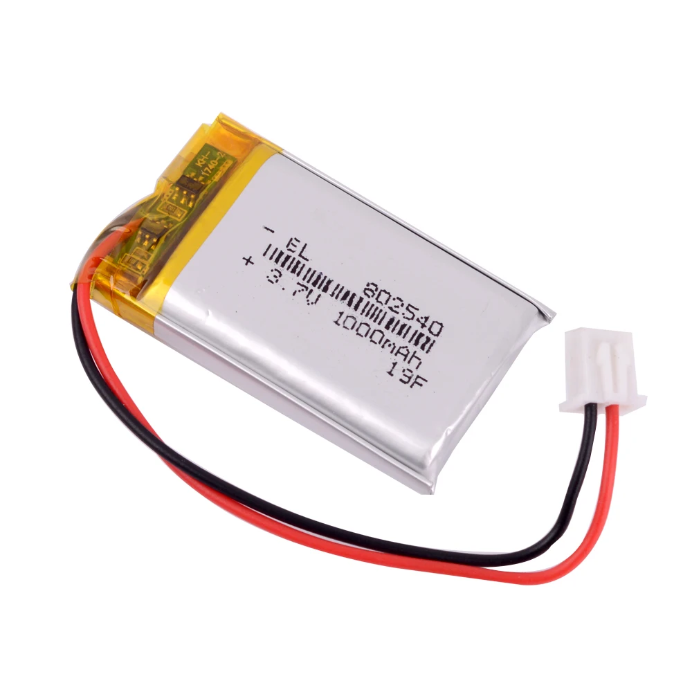 XH JST PH Plug 1000mAh 802540 3.7V Lithium Polymer Battery 852540 Scan Code Instrument Speaker Driving  Apparatus GPS DVR