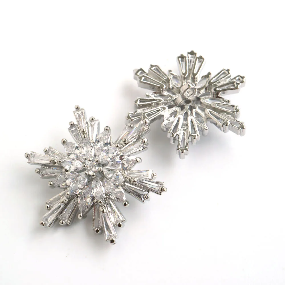 5pc Luxury Crystal Buttons Rhinestone Cubic Zirconia Button for Clothes Decorative CZ Sewing Cashmere Knit Cardigan