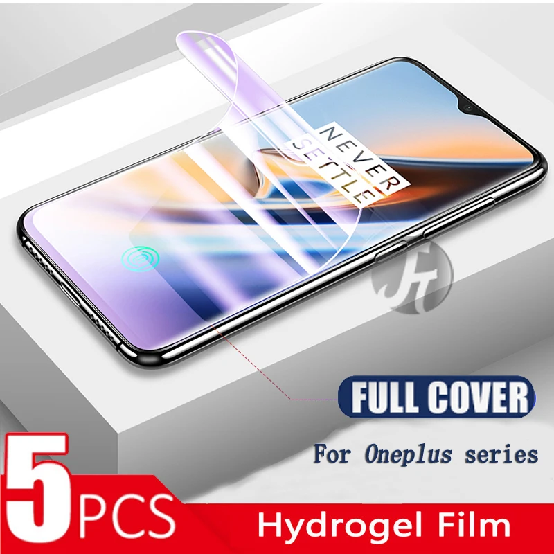 5pcs Full Cover Hydrogel Film For OnePLus  7 T Pro 6T Soft Screen Protector Film For OnePlus 7T 5 6 T One plus 6 5T