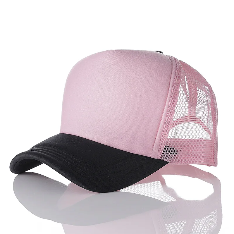 DIY OEM Custom LOGO 100% Polyester Men Women Baseball Cap Mesh Snapback Print Logo Trucker Hat