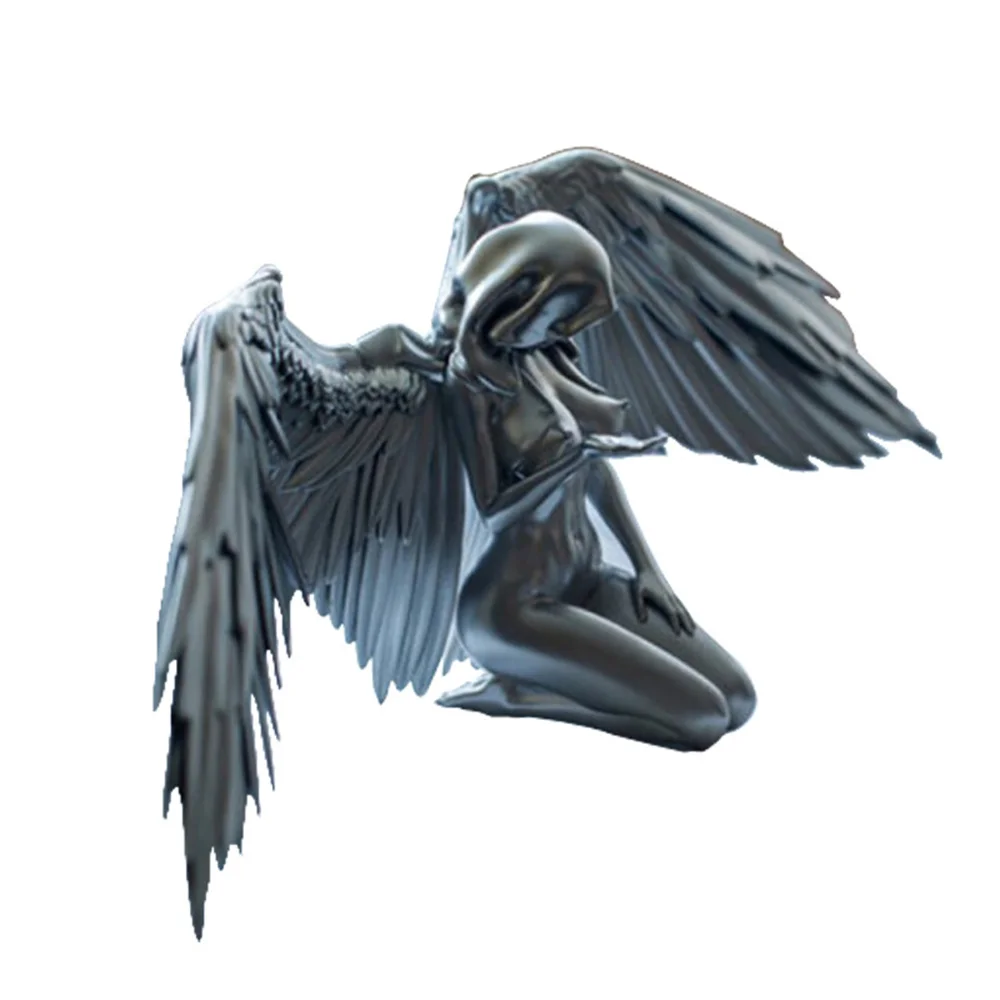 Home decoration crafts Art Angel Cloak Female Kneeling Wings Angel Resin Ornaments Desk Decoration for Living Room Coffee Shop