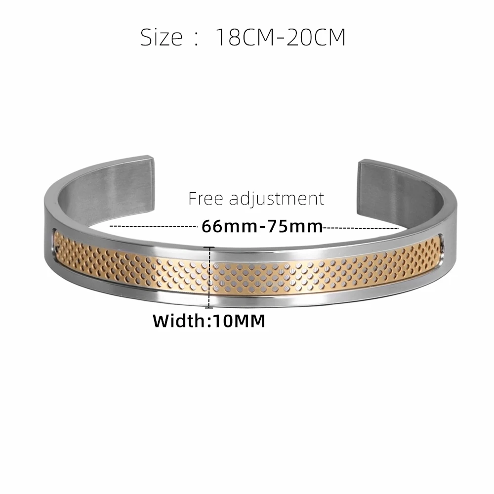 Luxury stainless steel bracelet men\'s Cuff bangles for Men Gold Color Bangle Love charms Jewelry 2021 stainless steel bangle