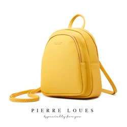 Small Women's Fashion PU Leather Backpack Female Preppy Shoulder Bag Solid Ladies Rucksack Travel Bag Student School Backpacks