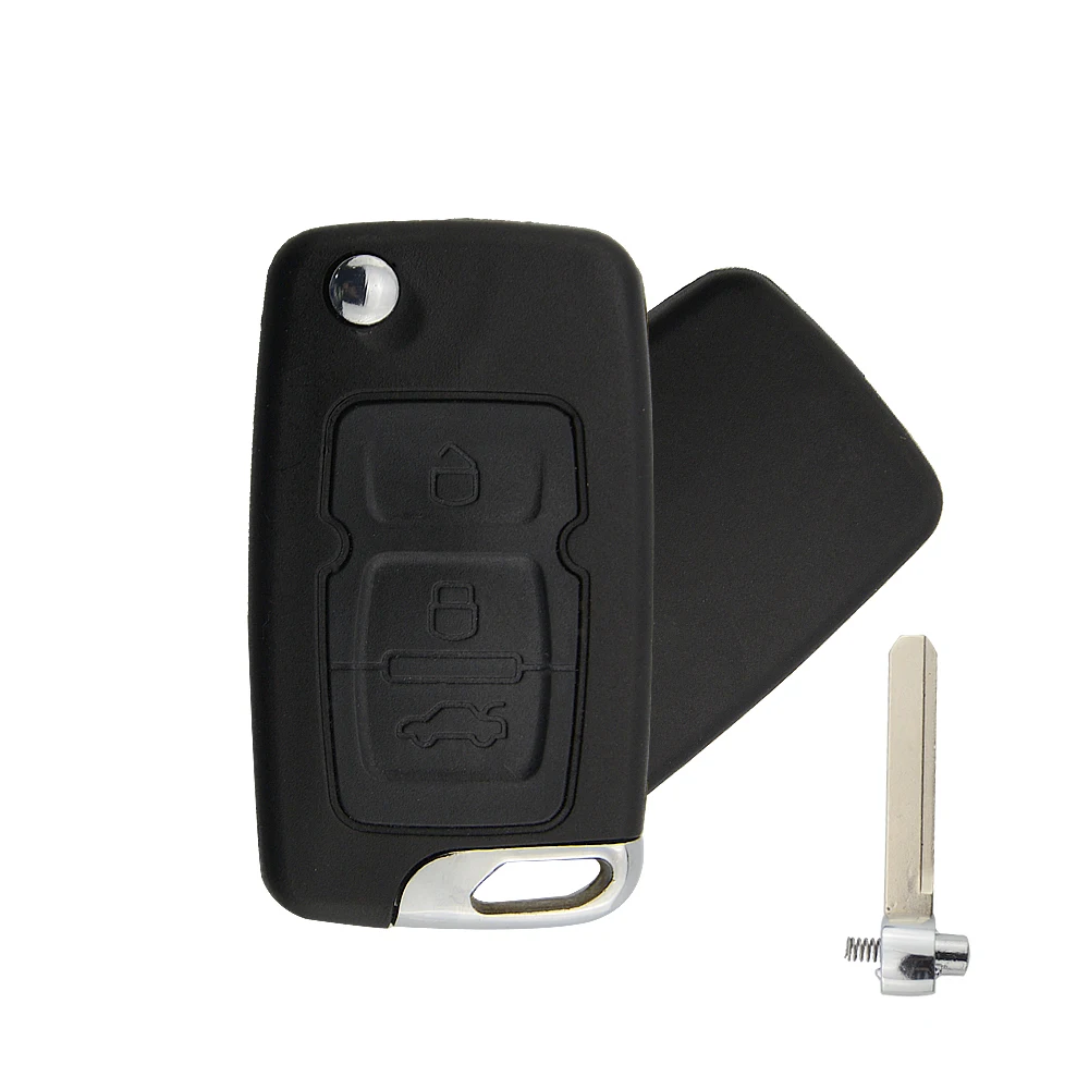 OkeyTech Flip Folding Car Key Shell Cover 3 Buttons For Geely Emgrand 7 EC7 EC715 EC718 Emgrand7 EC7-RV EC715 EC718- Uncut Blade