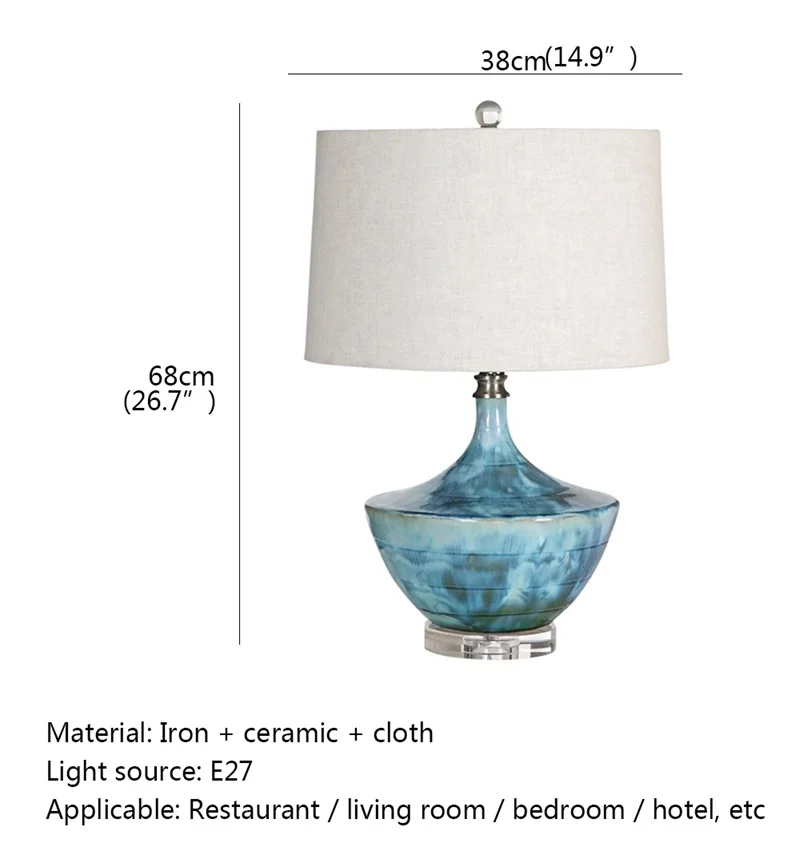 OULALA Dimmer Table Lamp Contemporary LED Ceramic Painting Decorative Desk Light for Home Bedside