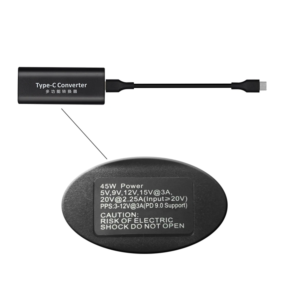 JORINDO USB تيار مستمر نوع C ذكر شاحن الطاقة محول محول لينوفو محمول محول 20 فولت 2.25A مربع المقبس إلى نوع-C التوصيل