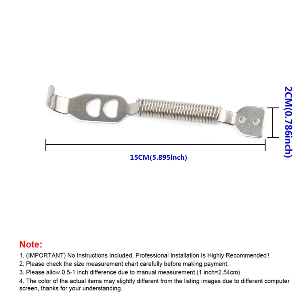 Sport Stainless Boot Bonnet Springs Clips Competition Hood Panel Race Rally Pair Lockrear bumpers, trunk  lids Spring Pin Kit