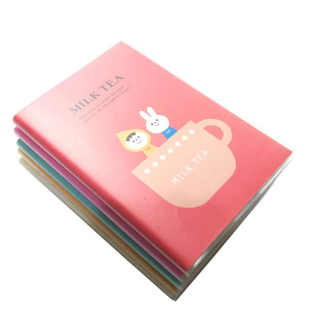 MILK TEA Lovely Tea Time Memo Charming Portable Milk Tea Diary Paper Notebook 60 Sheets Cute Fashion Student Notebooks