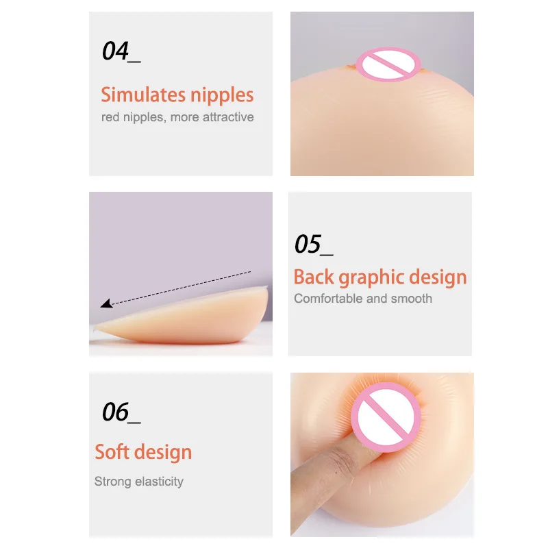 Self-adhesive Silicone Fake Boobs crossdresser boobs Breast Forms For Shemale Transgender Drag Queen Transvestite Mastectomy