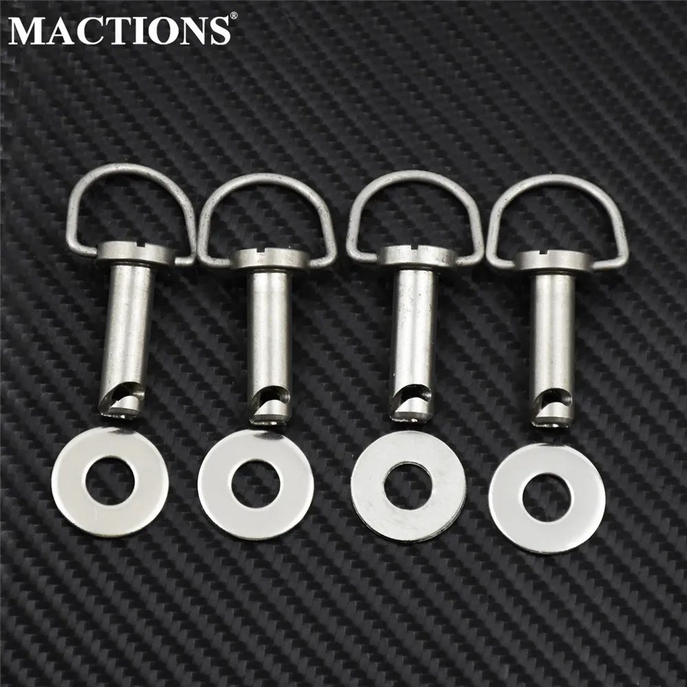 Motorcycle Fasteners Saddlebag Mounting Pin Studs Bolts Chrome For Harley Softail Touring Street Glide Electra Glide Classic FL