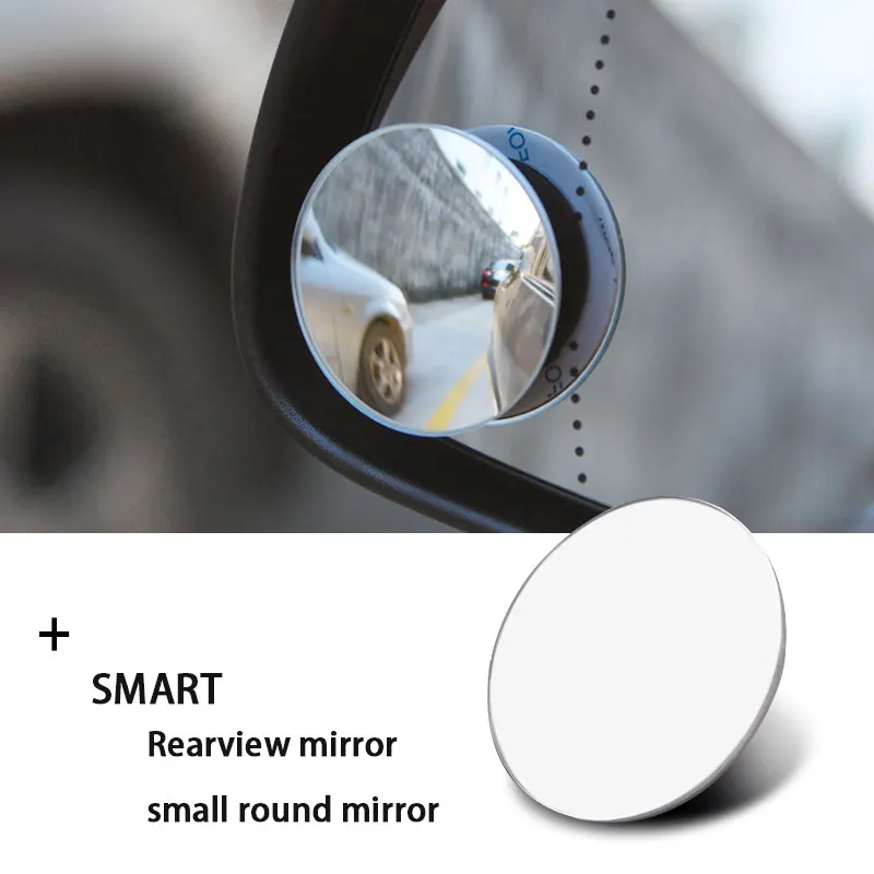 Car Rear View Mirror Auxiliary Reversing Small Round Mirror For Mercedes Smart 450 451 453 Fortwo Forfour Car Exterior Sticker