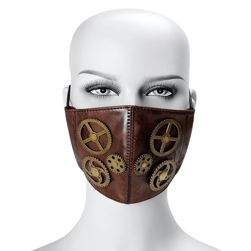 Steampunk Reusable Mask Virus Face Women Protective Disposable Funny Mouth Cosplay Anime Anonymous Halloween Carnival Gas Masks