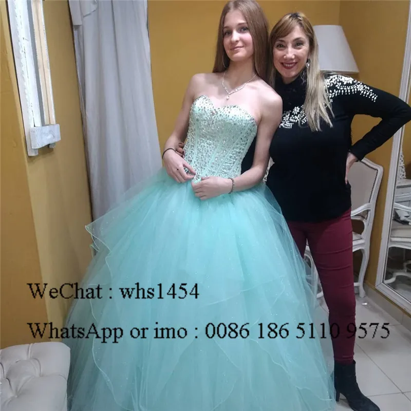 Mbcullyd Sweetheart Ball Gown Quinceanera Dress 2023 Puffy Tulle Sweet 16 Prom Dress Ruffled Beading Crystal Vestidos De 15 Anos