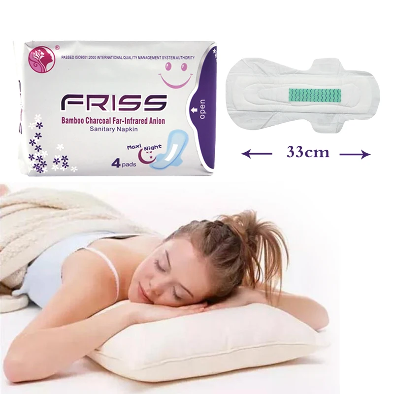 New arrival FRISS Sanitary napkin Maxi Night Use 330mm menstrual period anion pads sanitary napkin feminine hygiene sanitary pad