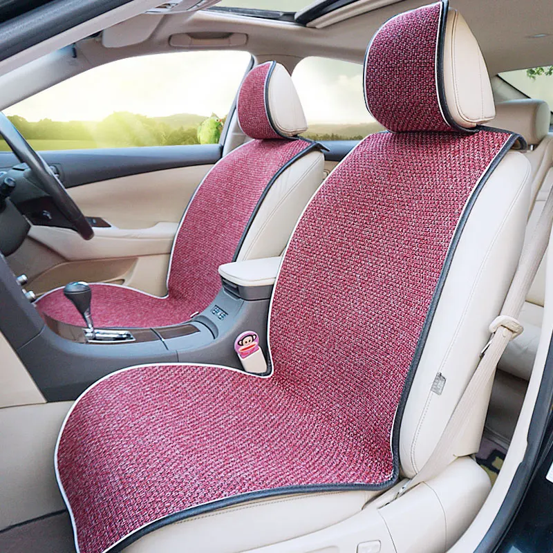 Flax Automobiles Seat Covers Fit Car Front Seat Universal Car Seat Covers Four Seasons Seats Accessories Protector Cushion Cover