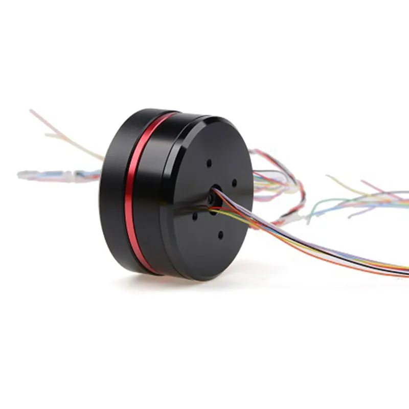 

HT4108 PTZ Motor Photoelectric Pod with AS5048A Encoder Center Hole Slip Ring Passing Line