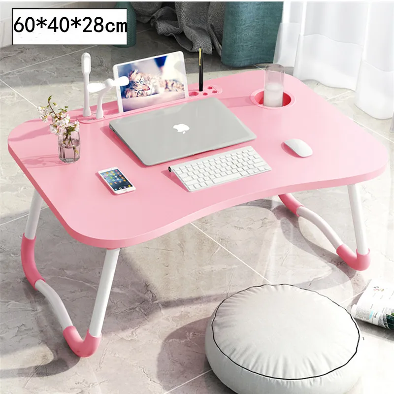 Home Folding Laptop Desk for Bed & Sofa Laptop Bed Tray Table Desk Portable Lap Desk for Study and Reading Bed Top Tray Table