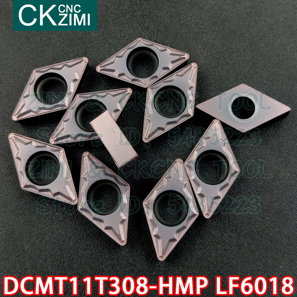 DCMT11T308-HMP LF6018 DCMT 11T308 HMP карбидные вставки внешние токарные вставки инструменты ЧПУ металлический токарный инструмент для нержавеющей стали