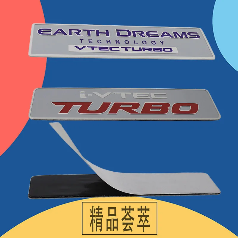 Earth Dreams i-VTEC VTEC TURBO for car Hood Fender trunk Nameplate Decal Emblem Badge Sticker