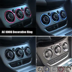 car-styling Aluminium alloy air AC knobs Switch knobs decoration ring case for Ford Focus 2 Focus 3 Kuga