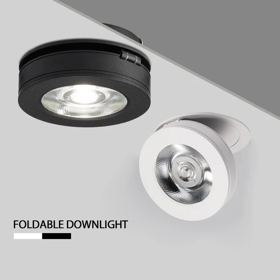 

Foldable embedded LED Downlight 3W 5W 7W LED Ceiling downlight 360 degree rotatable built in COB Spot light Recessed led lamp