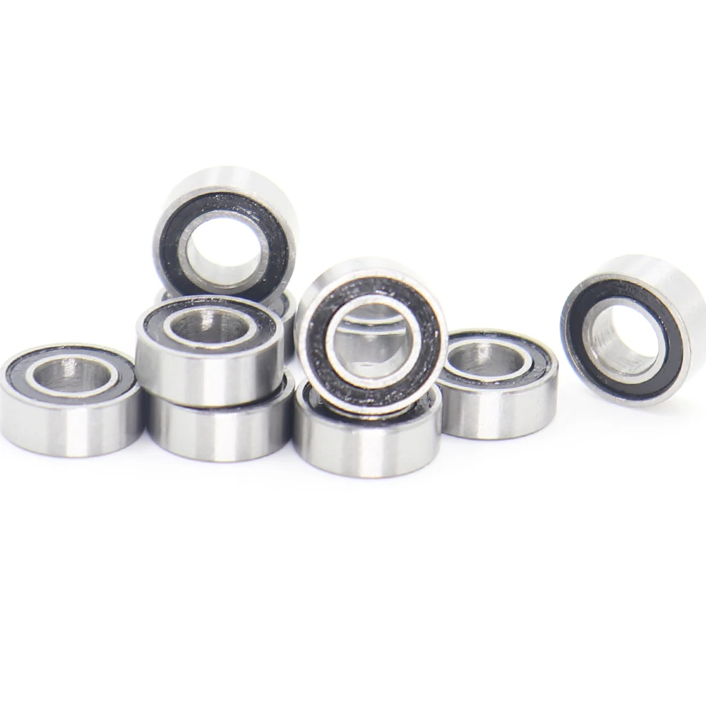 MR105RS Bearing ( 10 PCS ) 5*10*4 mm ABEC-7 Hobby Electric RC Car Truck MR105 RS 2RS Ball Bearings MR105-2RS Black Sealed