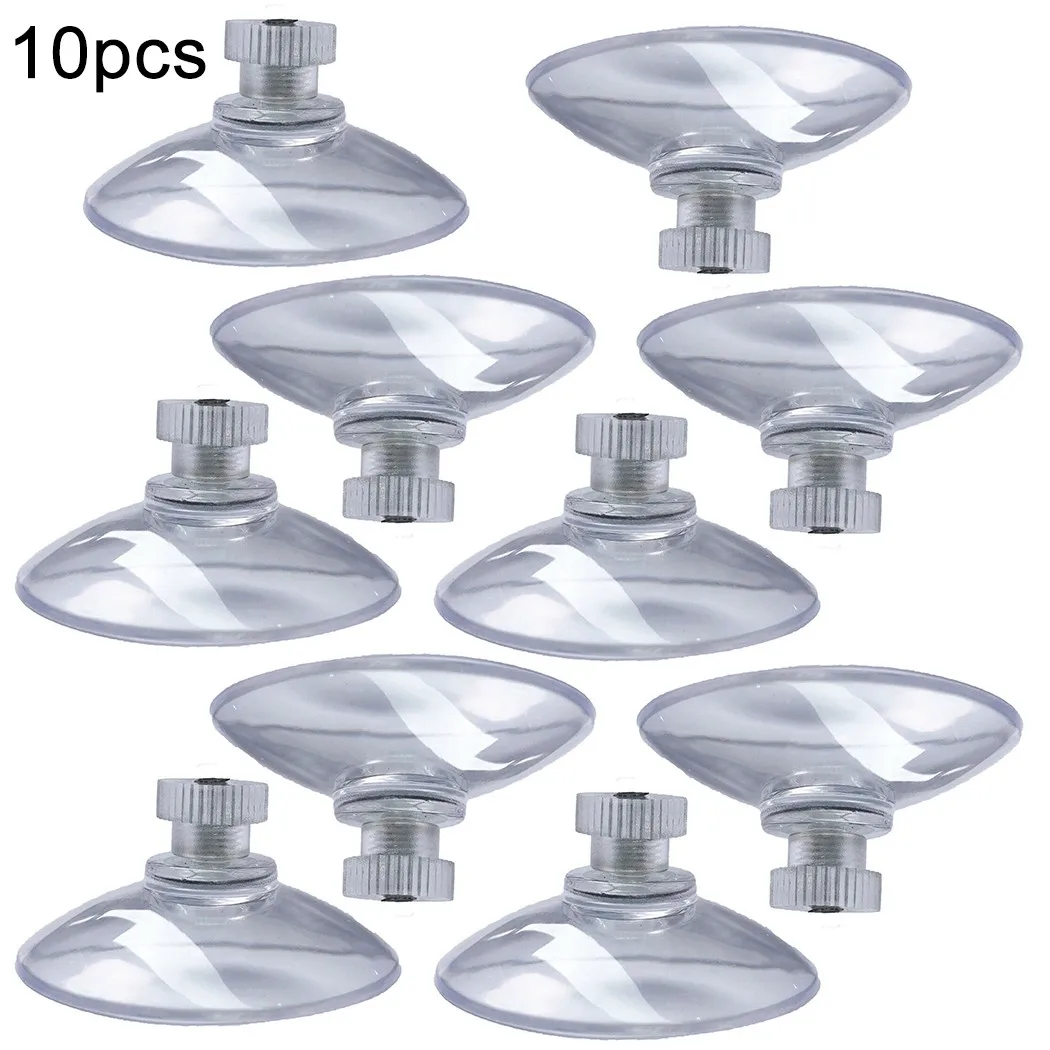 10PCS Mushroom Head Clear Suction Cups Thumb Nut Strong Vacuum Suckers PVC Kitchen Bathroom Window Wall Car Hooks 41mm