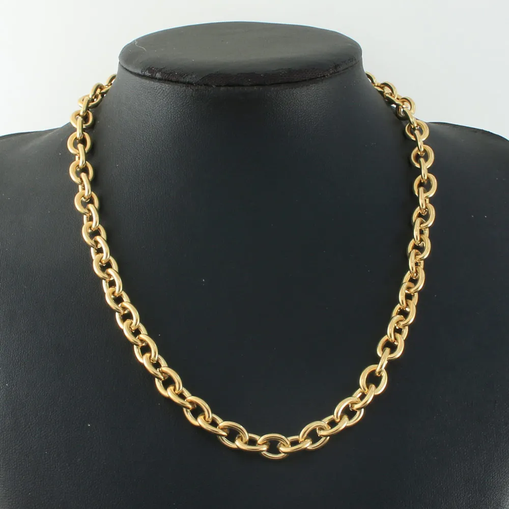 Wholesale Stainless Steel Jewelry Fashion Gold Color Chain Necklace Design Joyas De Acero Inoxidable Para Mujer NFHZAFBB