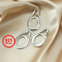 13x18MM Oval Bezel Solid 925 Sterling Silver Cabochon Pendant Settings 1421102