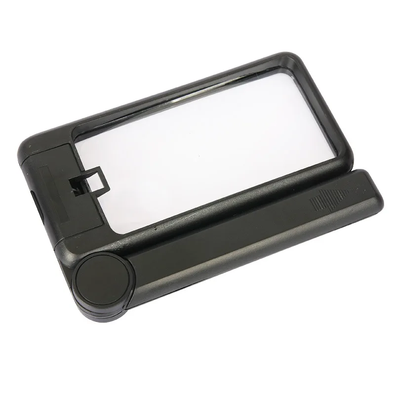 

Rectangular Folding Portable Illuminated Elderly Reading and Maintenance Handheld Rectangular Magnifying Glass