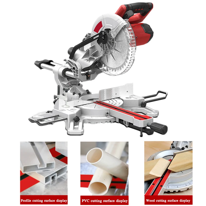 10 inch tie rod miter saw multi-function woodworking cutting saw household small saw aluminum sawing machine multi-angle cutting