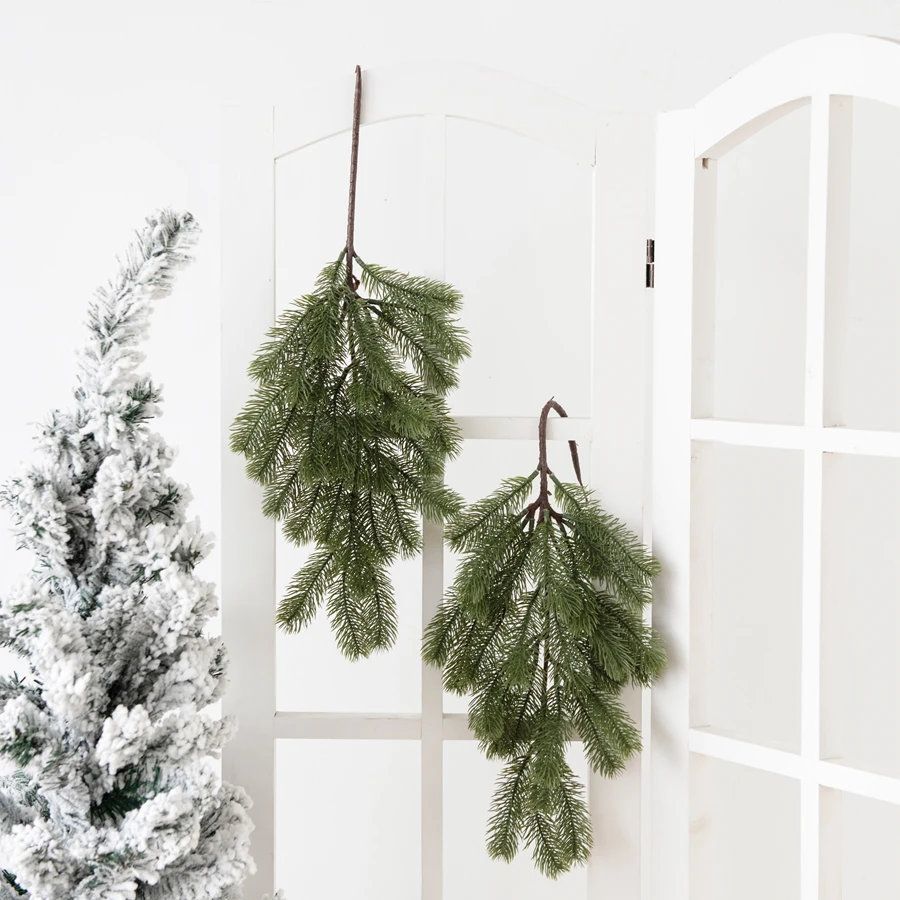 

Artificial Plants Christmas Rattan Fireplace Hanging New Year's Eve Decorations Home Garden Wedding Room Scrapbook Fake Flowers